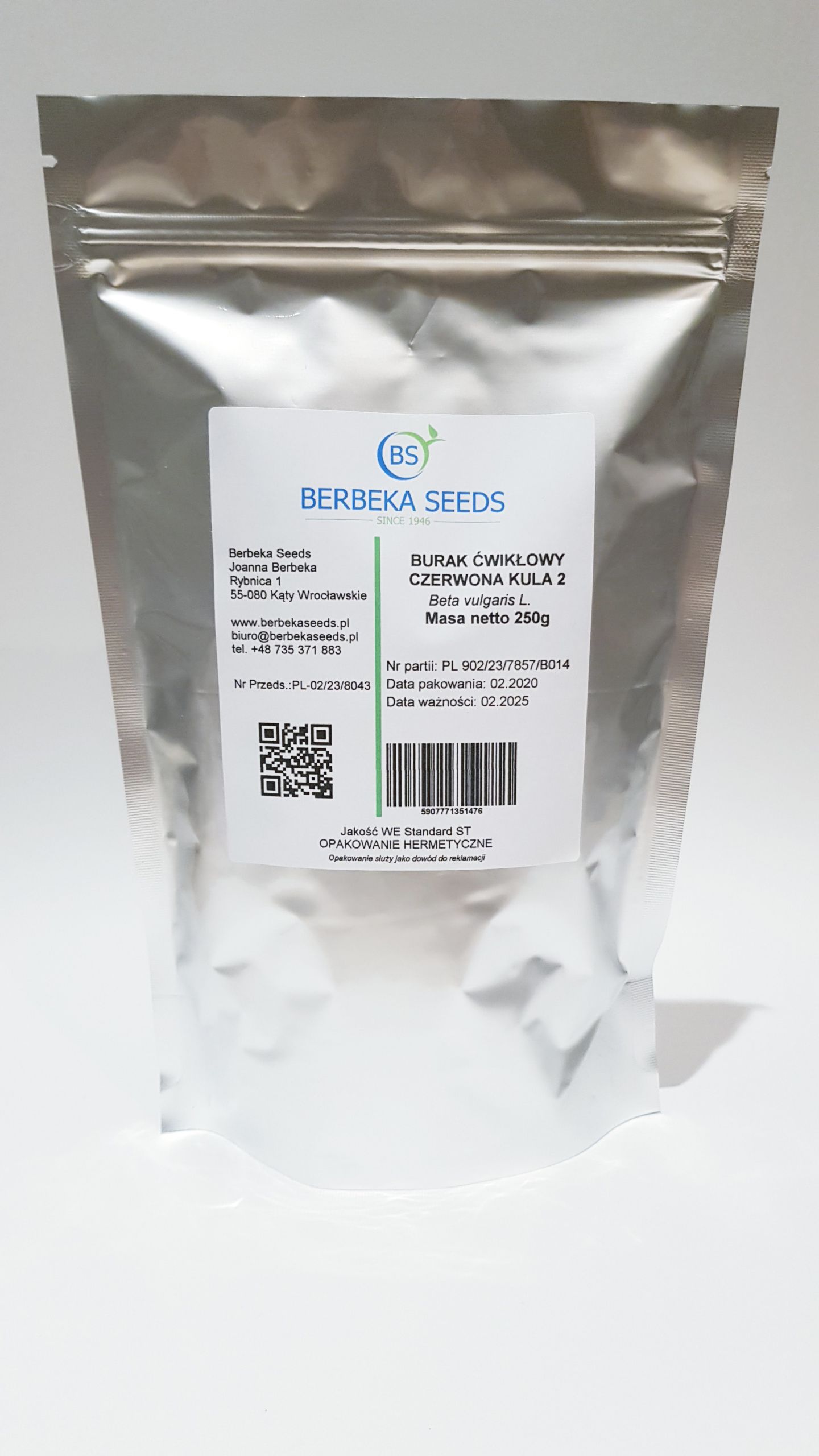 Burak ćwikłowy Czerwona Kula 2 250g Standard BerbekaSeeds BerbekaSeeds